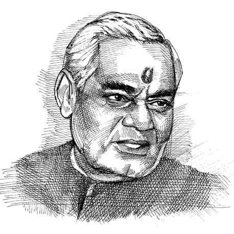 How to draw Atal Bihari Vajpayee (अटल बिहारी जी ) face drawing step by  step. - YouTube